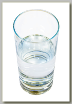 Half-full glass of water