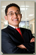 Smiling young office worker